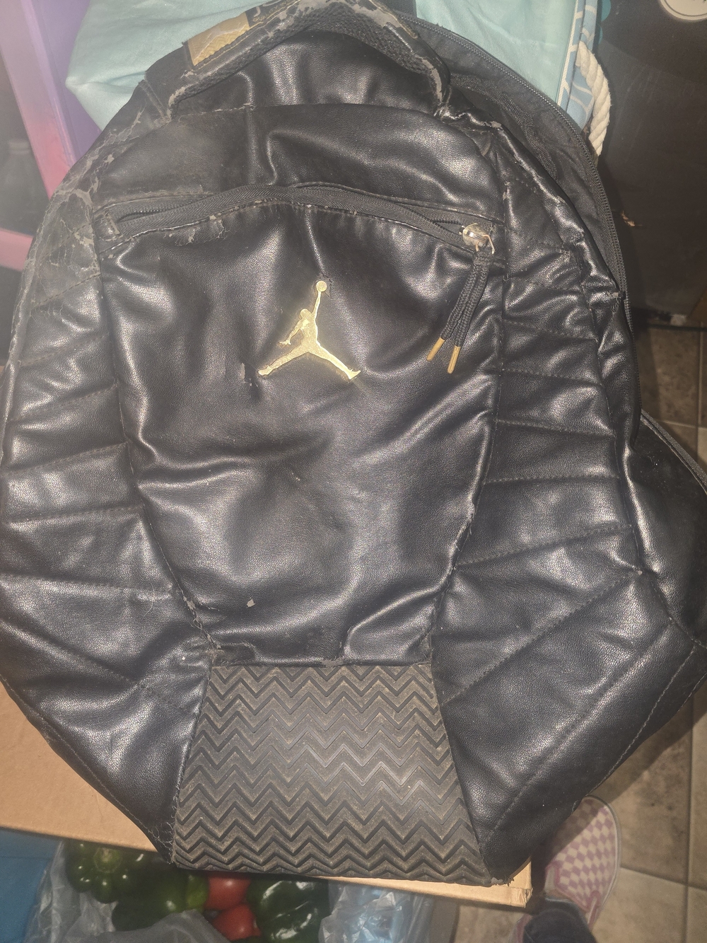 Jordan Retro 12 XII Backpack Bag Black GOLD Nike Air The Master RARE